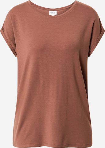 VERO MODA T-Shirt 'AVA PLAIN' in Braun: predná strana