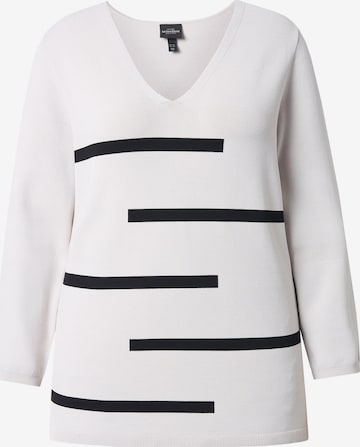 Ulla Popken Trui in Wit: voorkant