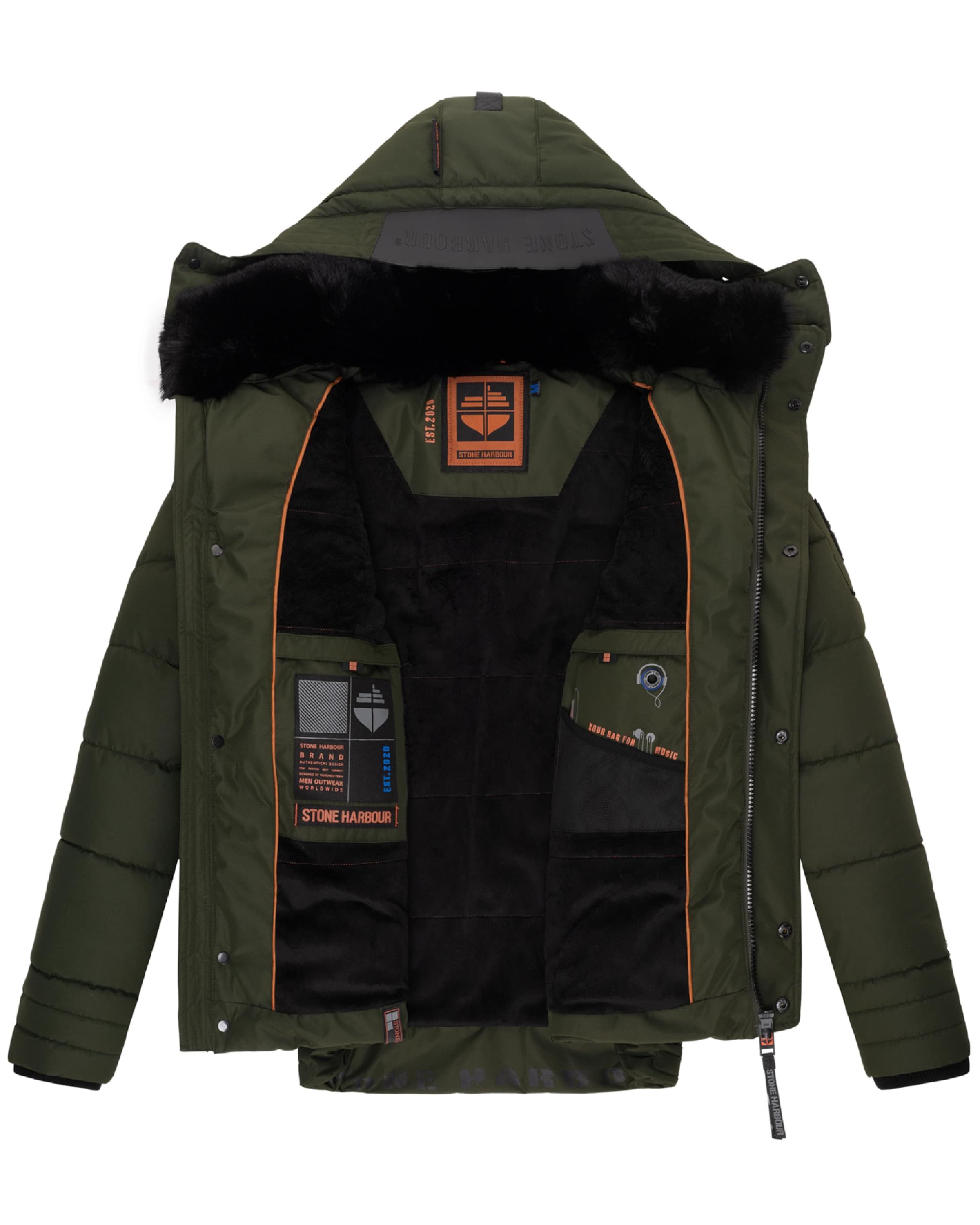 STONE HARBOUR Winter jacket 'Witaas' in Green