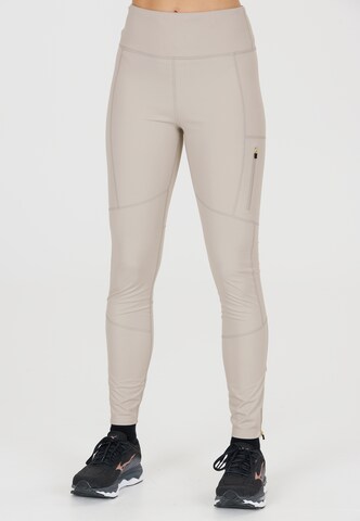 ENDURANCE Skinny Sportbroek 'Elinor' in Beige: voorkant