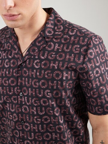 HUGO Regular fit Overhemd 'Ellino' in Bruin