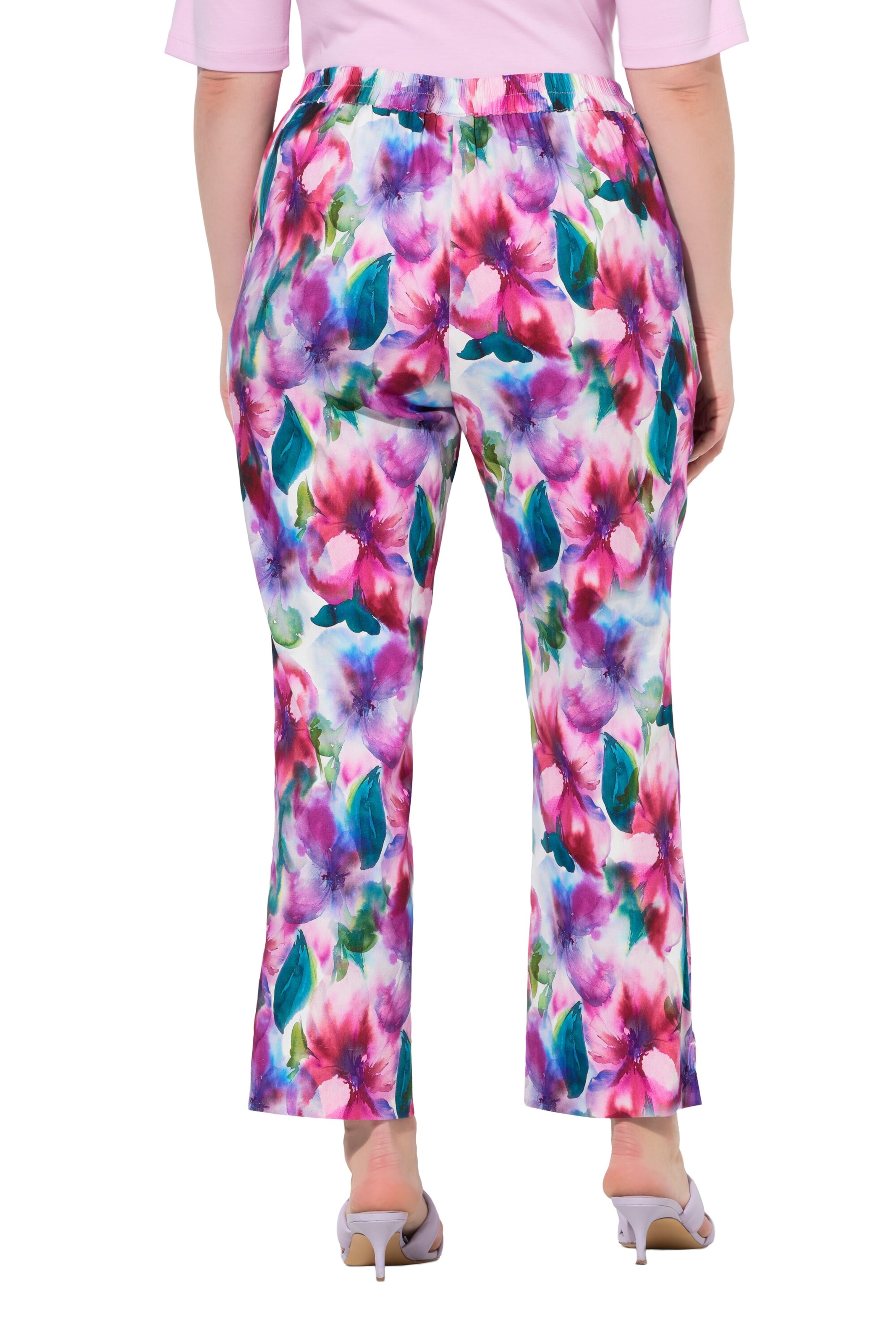 Ulla Popken Regular Trousers in Pink
