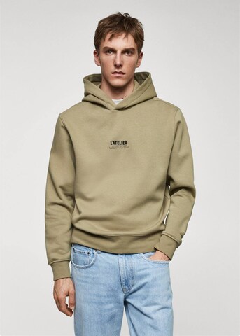 MANGO MAN Sweatshirt 'Atelier' in Grün: predná strana