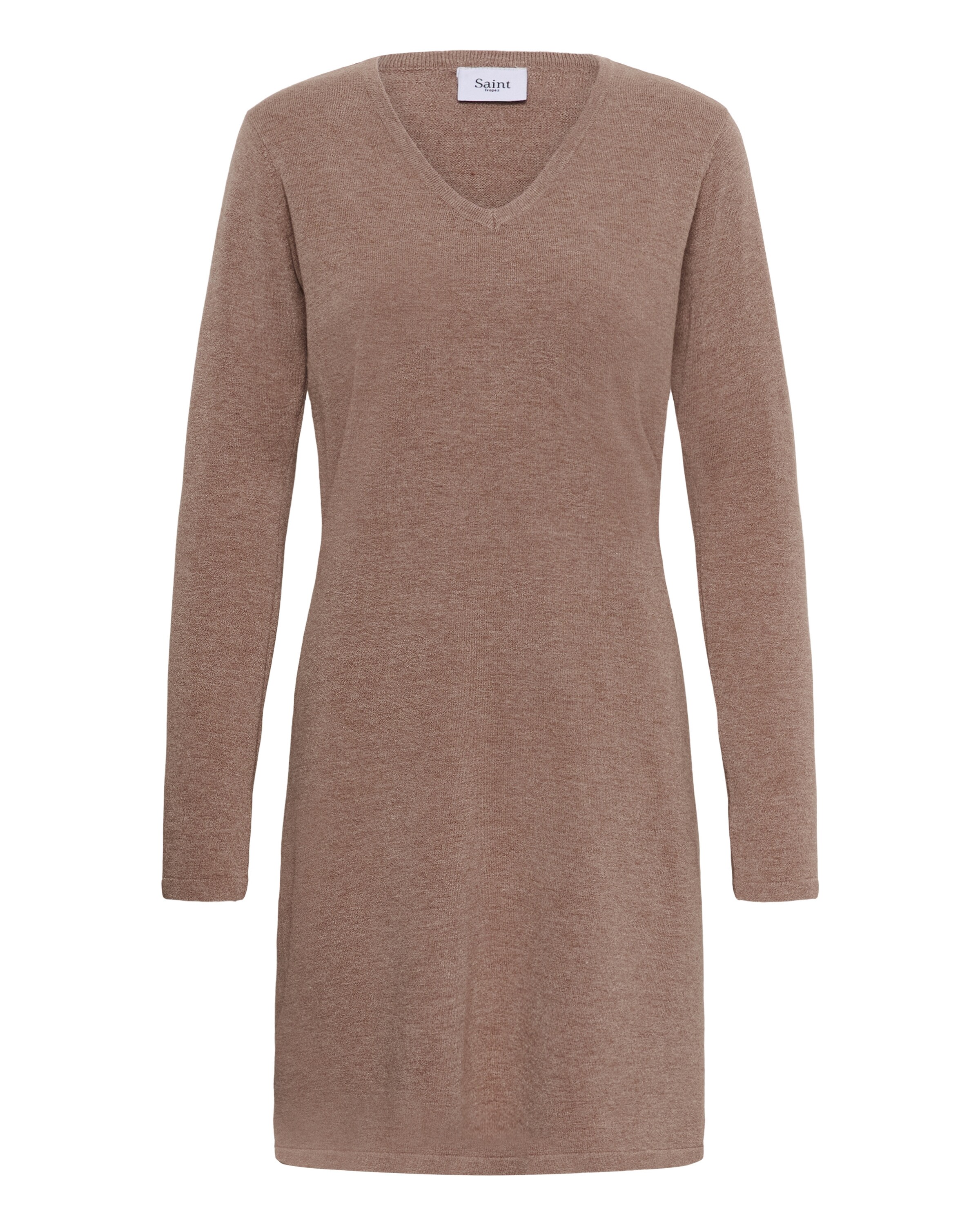 SAINT TROPEZ Gebreide jurk 'Amber' in L in de kleur Beige gemêleerd, Productweergave