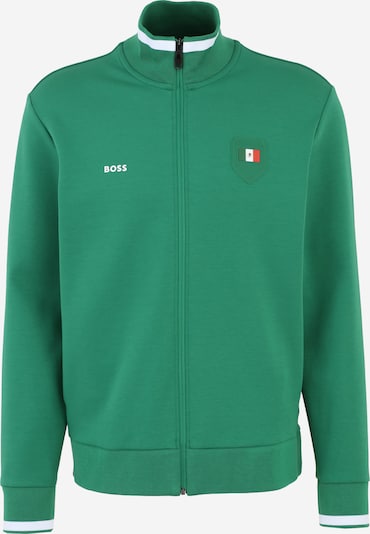 BOSS Collegetakki 'Lux Skaz' koossa XS värissä vihreä / valkoinen, Tuotenäkymä
