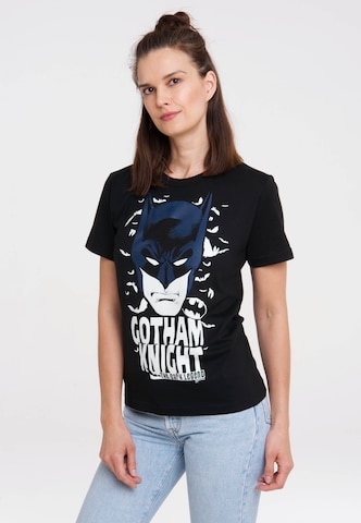 LOGOSHIRT Shirt 'DC Comics – Batman' in Black: front