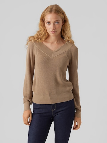 VERO MODA Sweater 'New Lexsun' in Brown: front