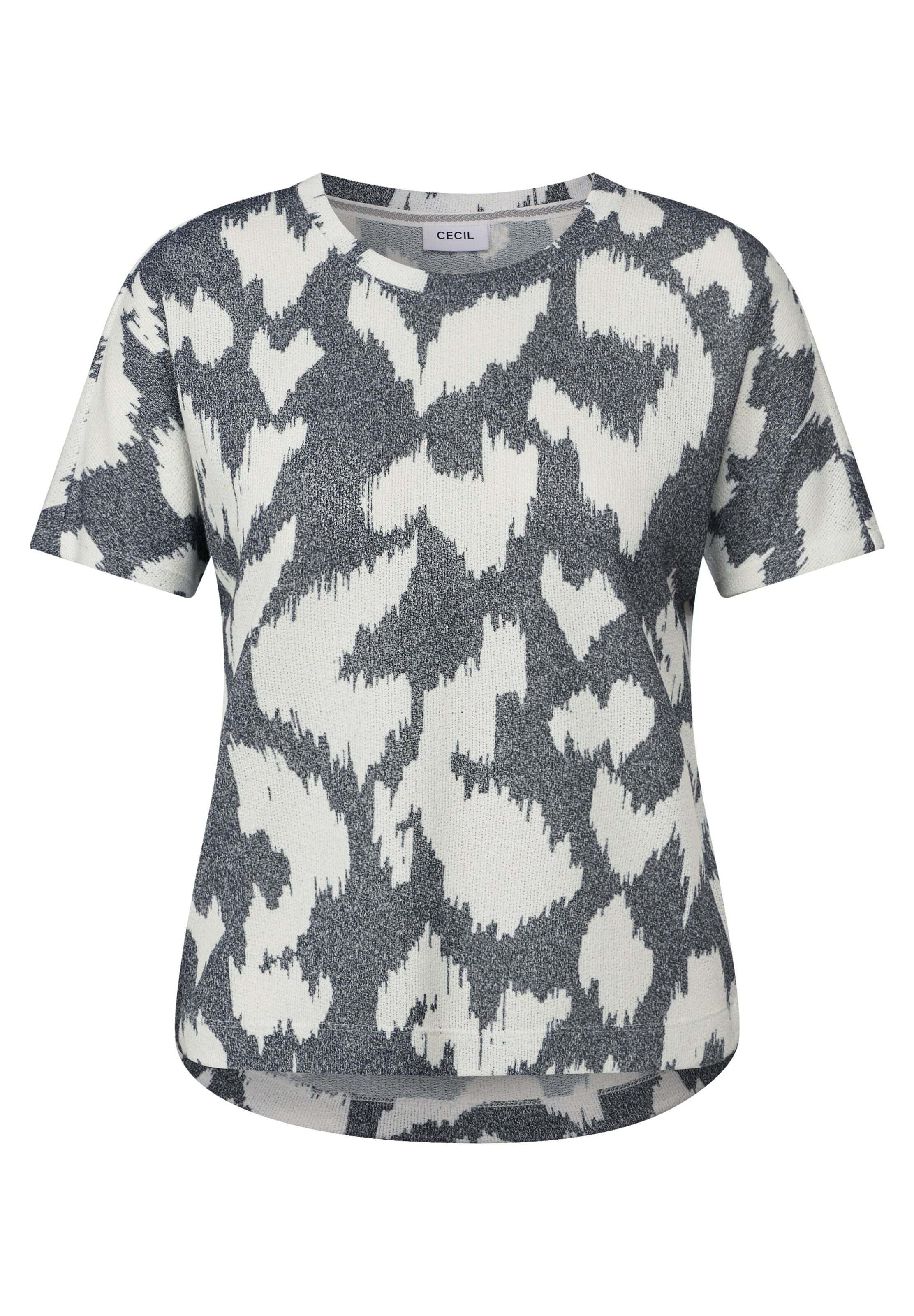 CECIL Pullover in hellgrau / schwarz, Produktansicht