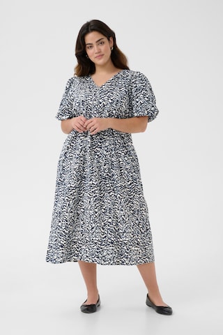 Robe 'Rafia' KAFFE CURVE en bleu : devant