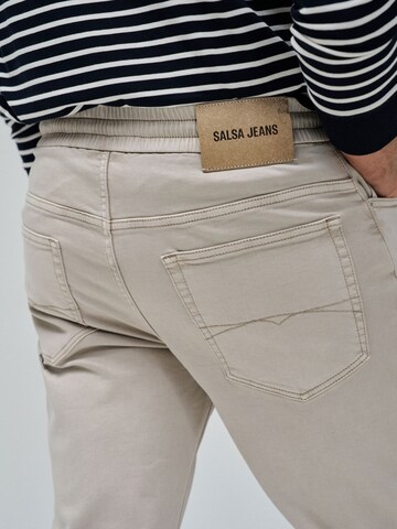 Salsa Jeans Slim fit Chino trousers 'Joggers' in Beige