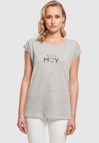 Merchcode Shirt 'Spring - Hello May' in Grey: front