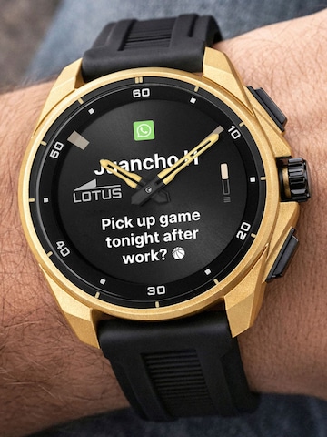Montre digitale Lotus en noir : devant