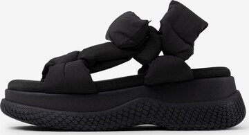 BRONX Strap Sandals 'Bru-Te' in Black: front