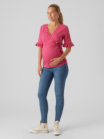 MAMALICIOUS T-shirt 'HAZEL' i rosa