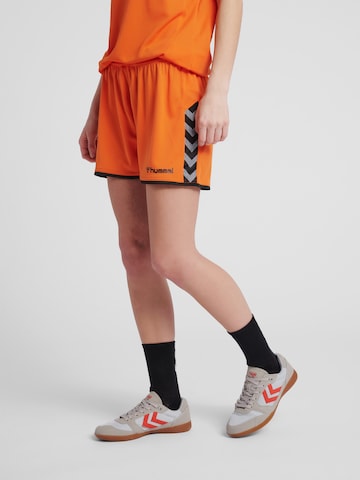 Hummel - regular Pantalón deportivo en naranja: frente