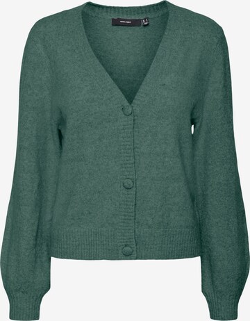 VERO MODA Knit Cardigan in Green: front