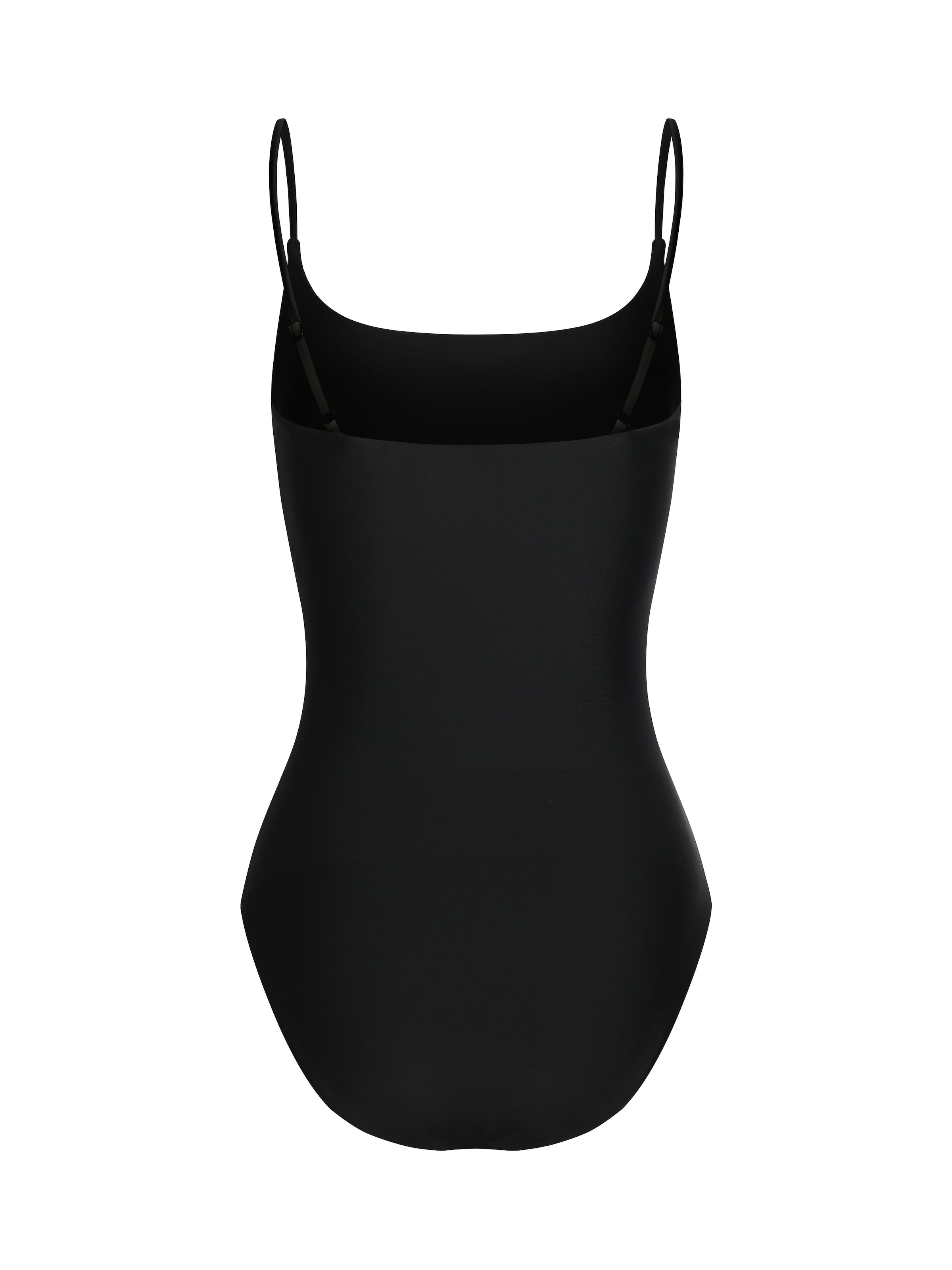 Costume intero 'Square Neck Soft Sculpt Swimsuit' di cfab (formerly creamy fabrics) in nero
