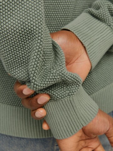 JACK & JONES Sweater 'JJEGlobe' in Green