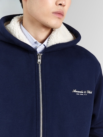 Abercrombie & Fitch Кофта на молнии в Синий