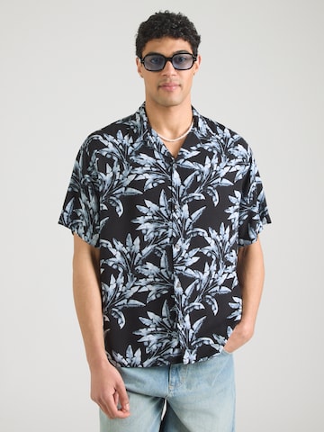 JACK & JONES Comfort fit Button Up Shirt 'JJJEFF' in Blue: front