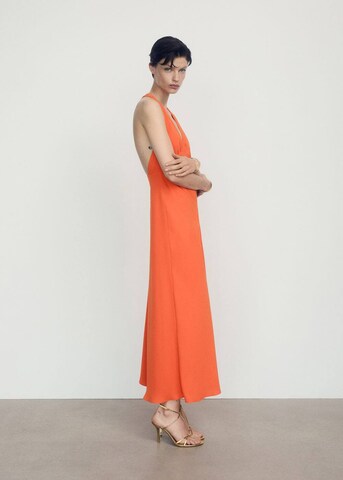 MANGO Společenské šaty 'Bristol' – oranžová: přední strana
