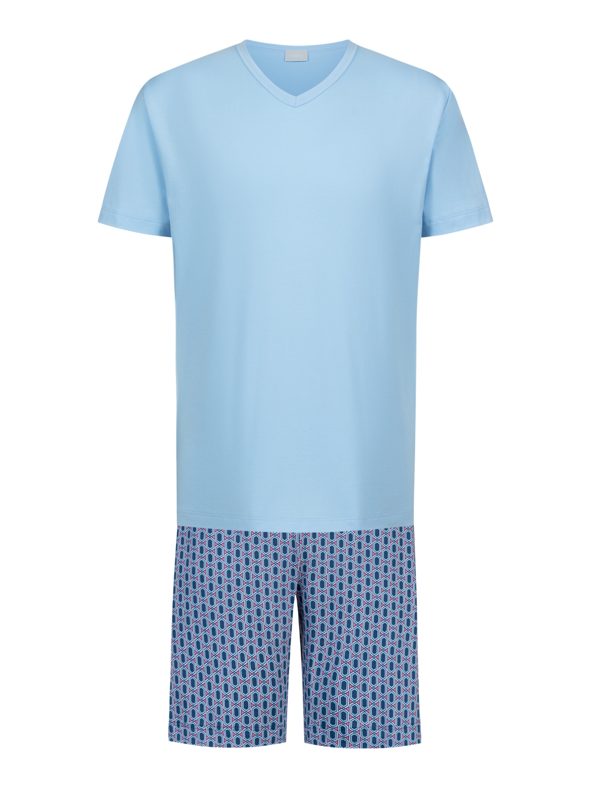 Mey Pajama short 'Straight Geo' in Blue