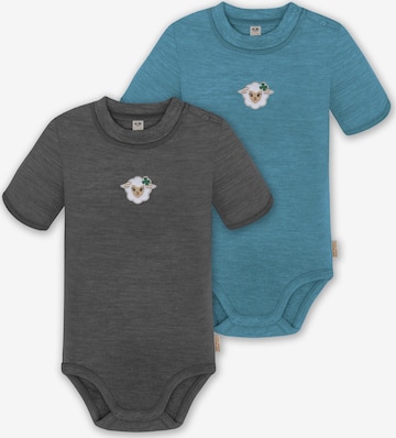 Barboteuse / body 'Tihoi' normani en bleu : devant