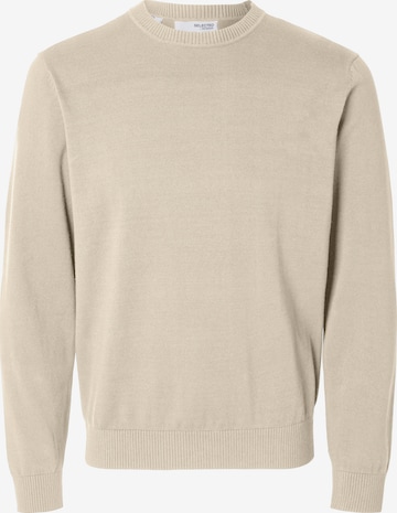 SELECTEDPulover 'SLHKRIS' - bež boja: prednji dio