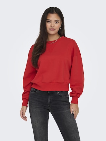 Sweat-shirt ONLY en rouge : devant