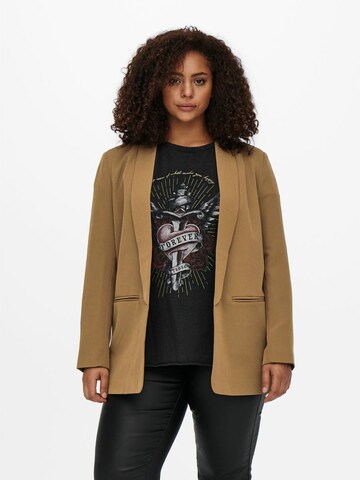 ONLY Carmakoma Blazer in Brown: front