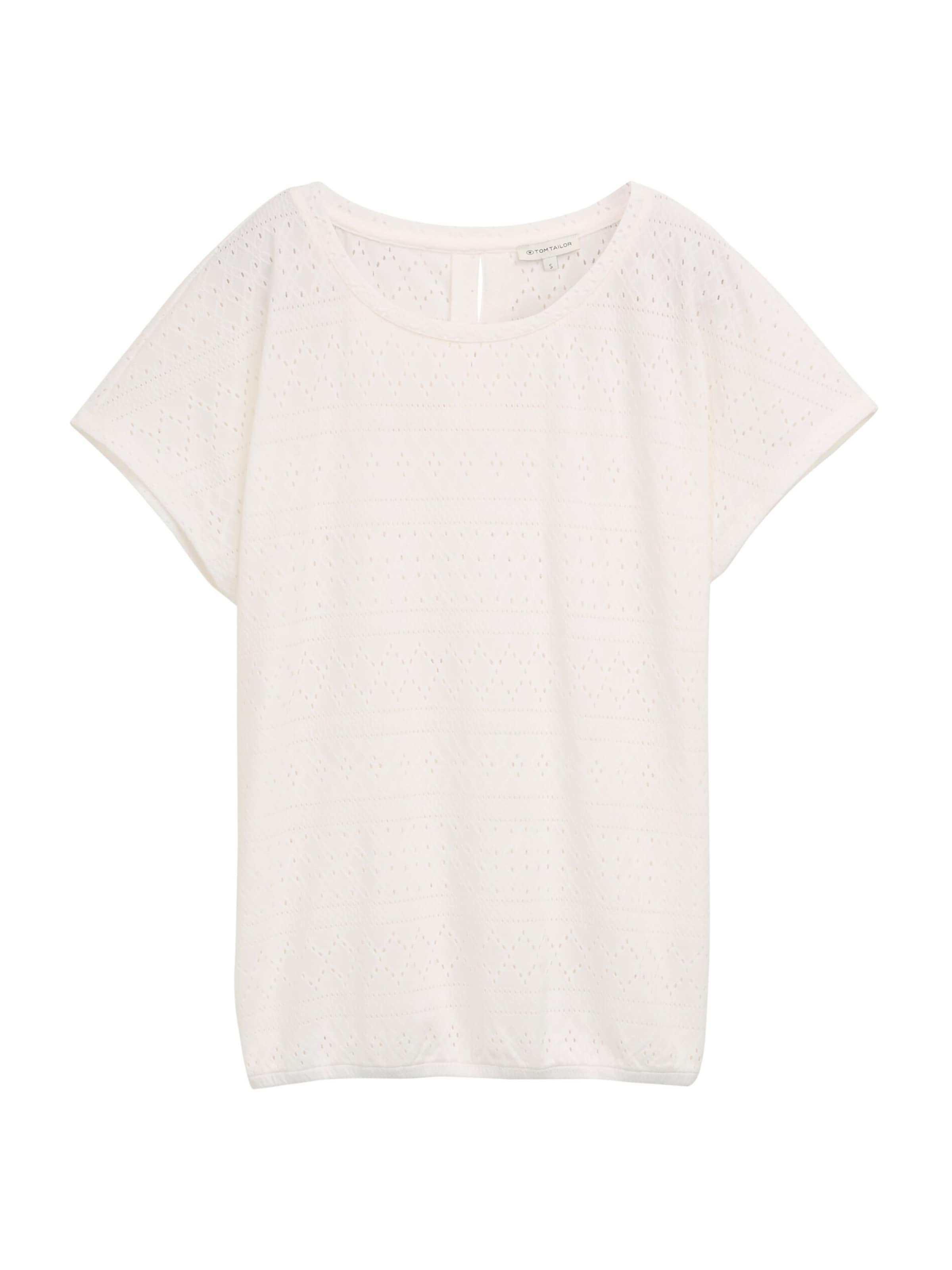 balts TOM TAILOR T-Krekls: no priekšpuses