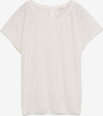 T-shirt TOM TAILOR en blanc : devant