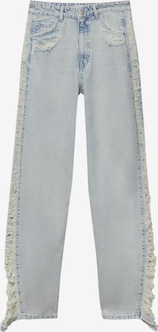 Pull&Bear Wide leg Jeans in Blue: front