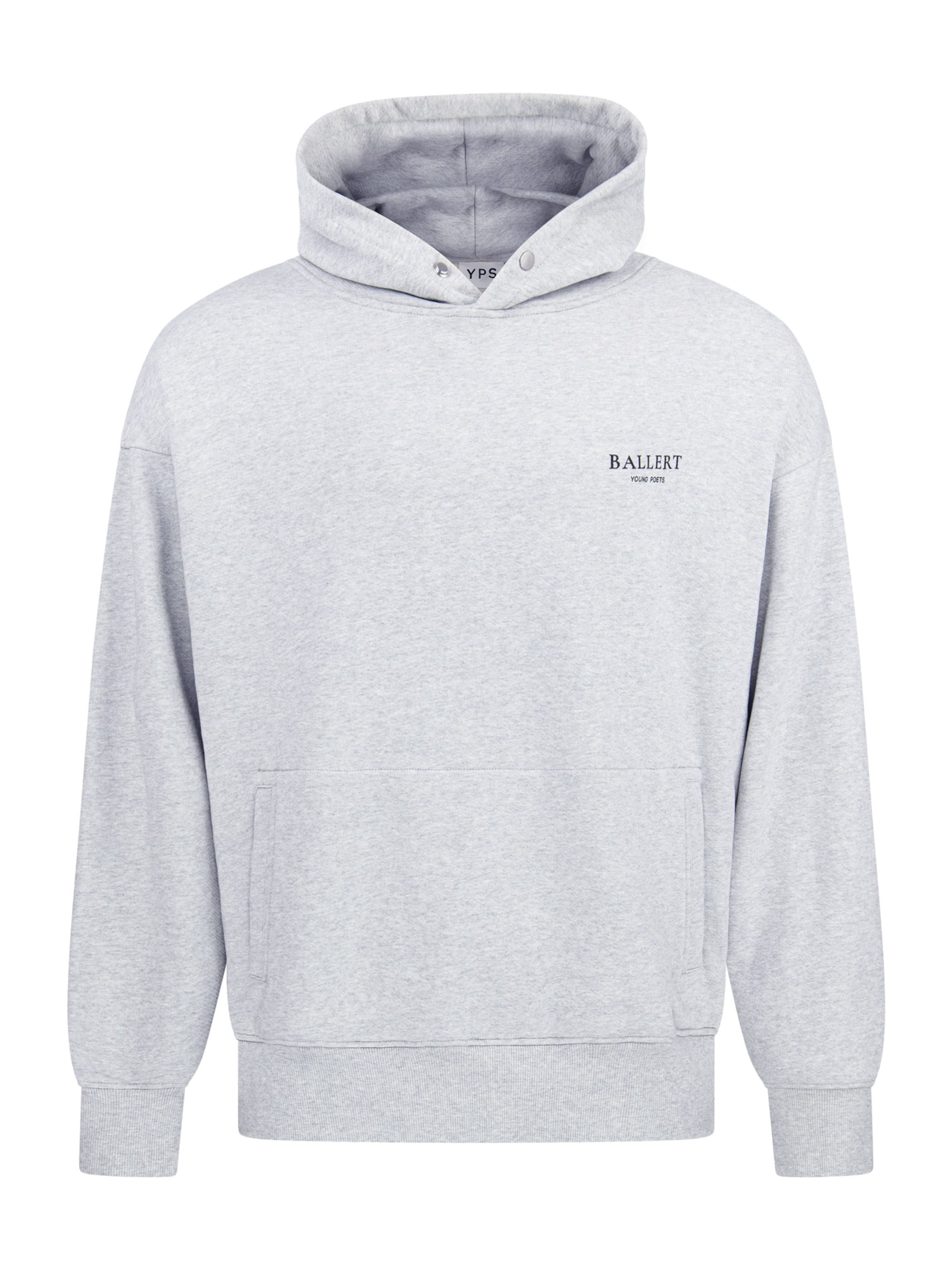 Young Poets Sweatshirt 'Keno' in Grau: Vorderseite