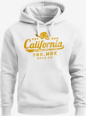 Neverless Sweatshirt 'California Skull' in Weiß: Vorderseite