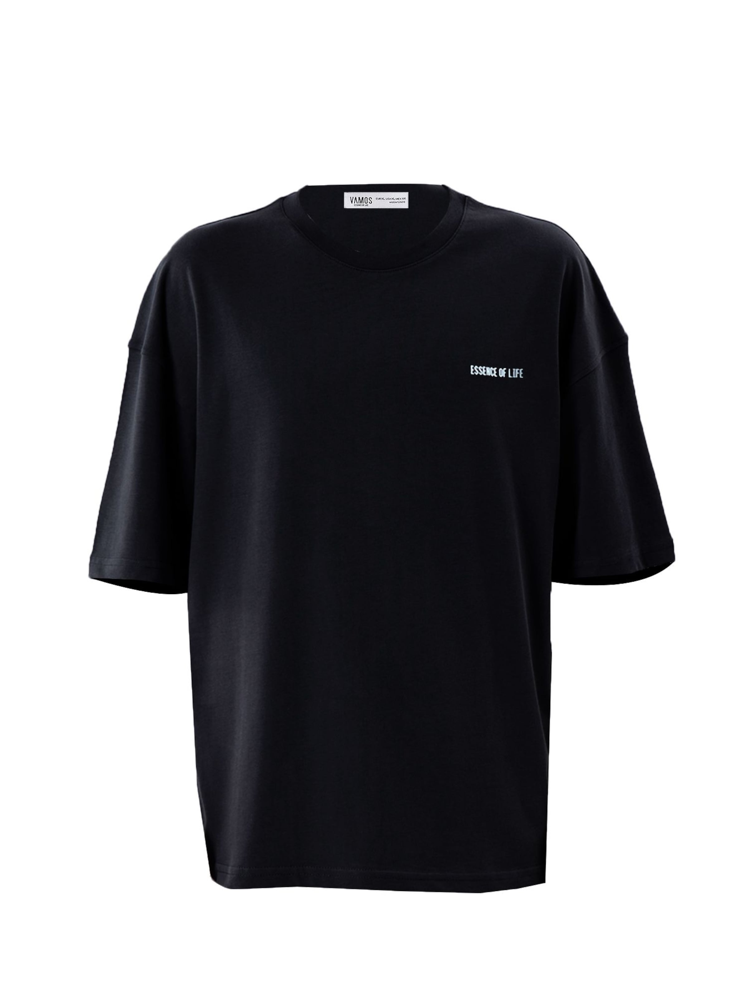 VAMOS CLO Μπλουζάκι 'Gumamela' σε μαύρο: μπροστά