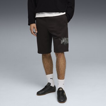 PUMA Regular Broek 'Camo 10' in Zwart: voorkant