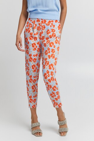 ICHI Regular Trousers 'KATE' in Blue: front