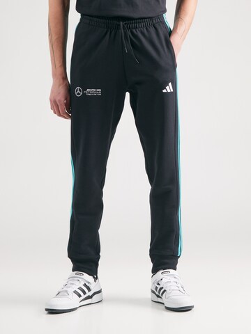 Effilé Pantalon de sport 'Mercedes - AMG Petronas Formula One Team' ADIDAS PERFORMANCE en noir : devant