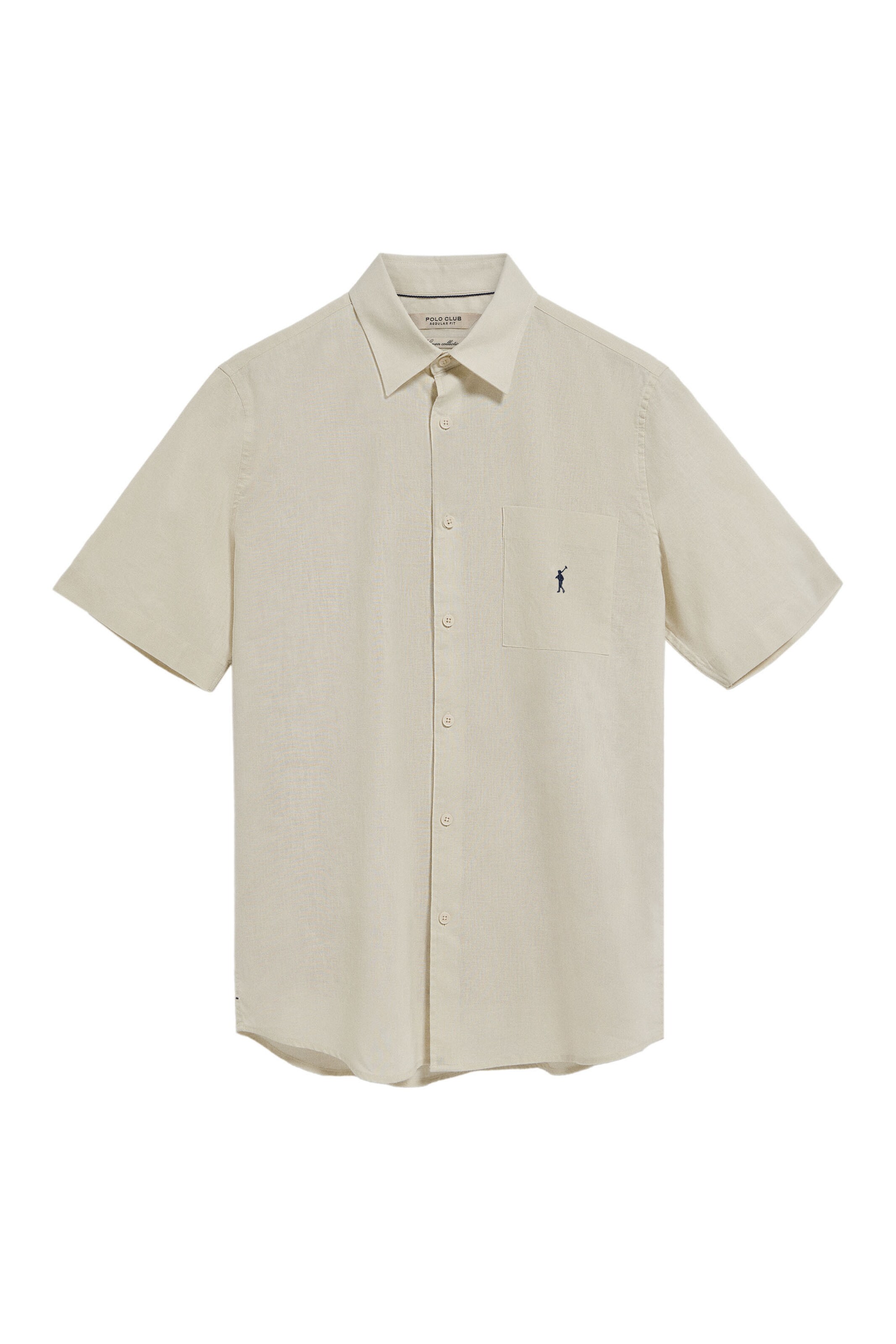 Polo Club Regular Fit Hemd in Beige: Vorderseite
