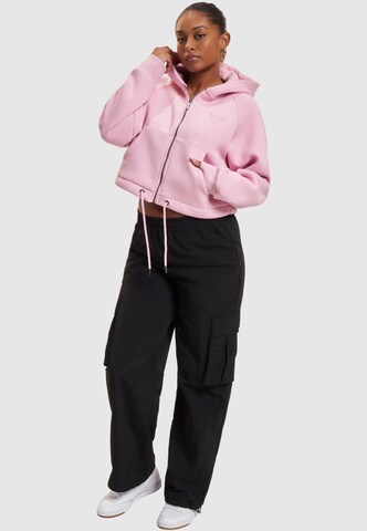 Karl Kani Zip-Up Hoodie in Pink