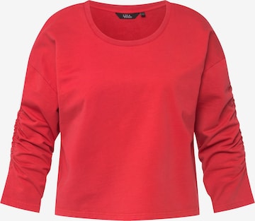 Sweat-shirt Ulla Popken en rouge : devant