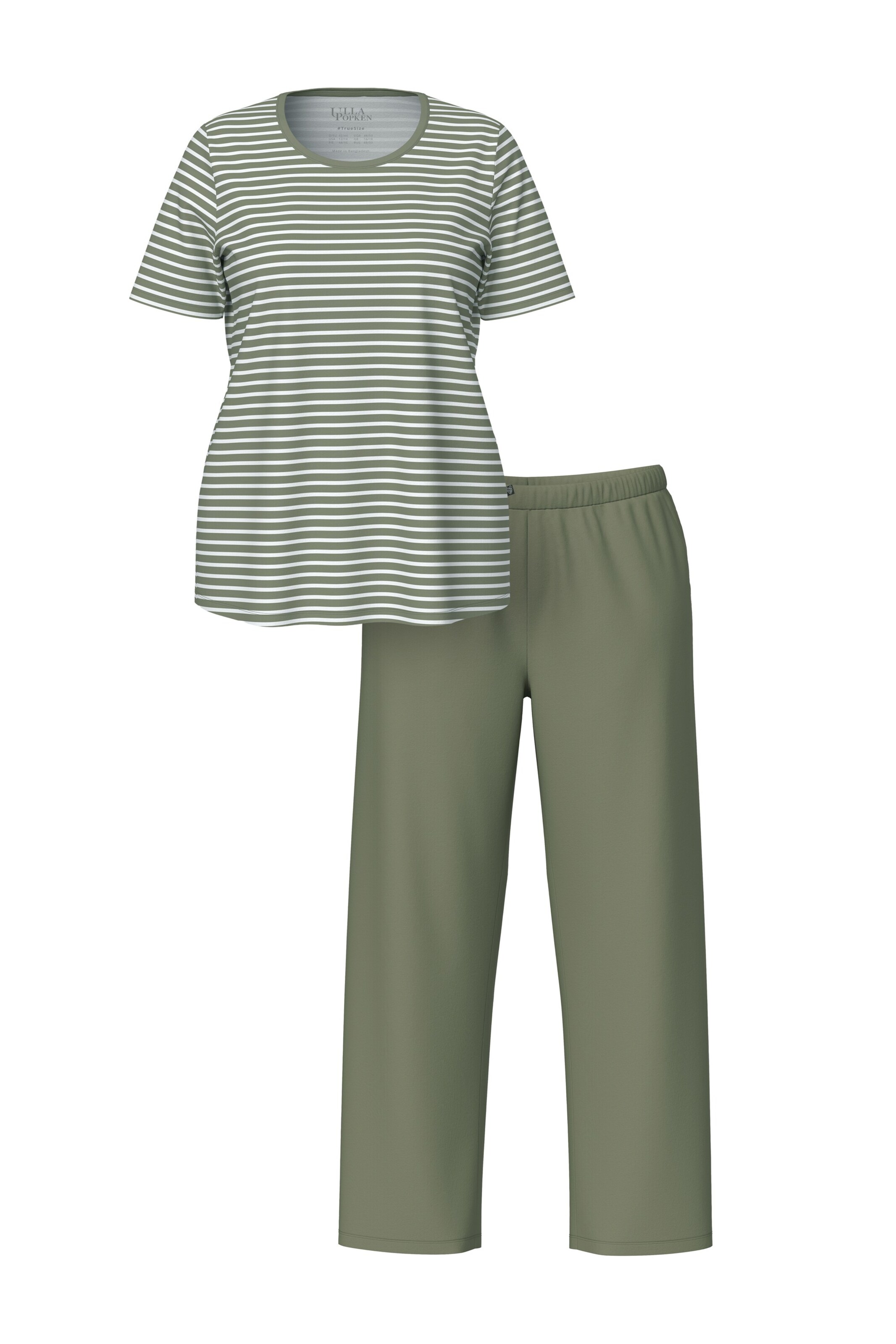 Ulla Popken Pajama in Green: front