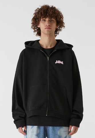 Lost Youth Sweatjacka 'Slay or Play' i svart: framsida