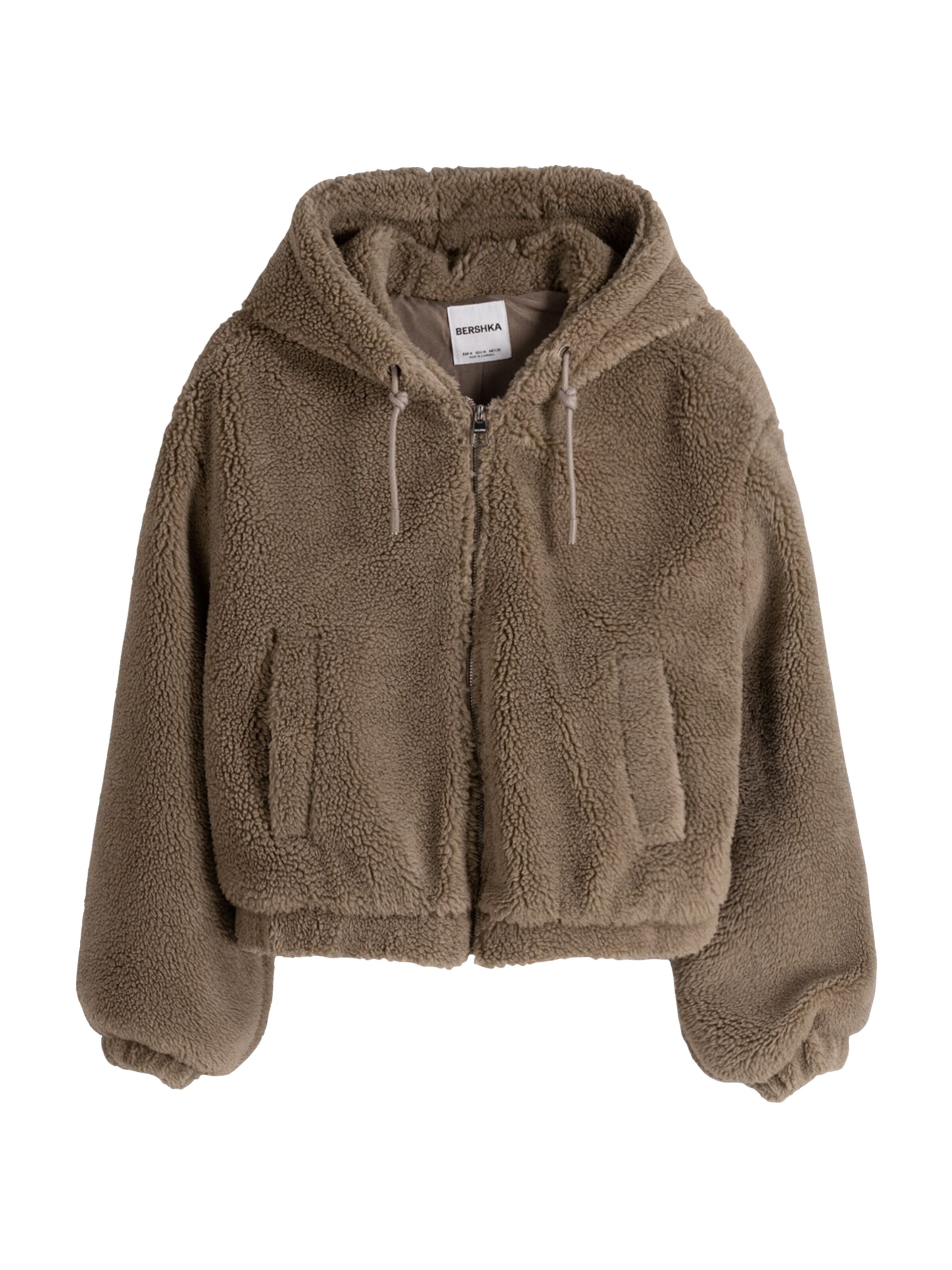 Bershka Jacke Aus Lammfellimitat Mit Kapuze Teddy Hoodie