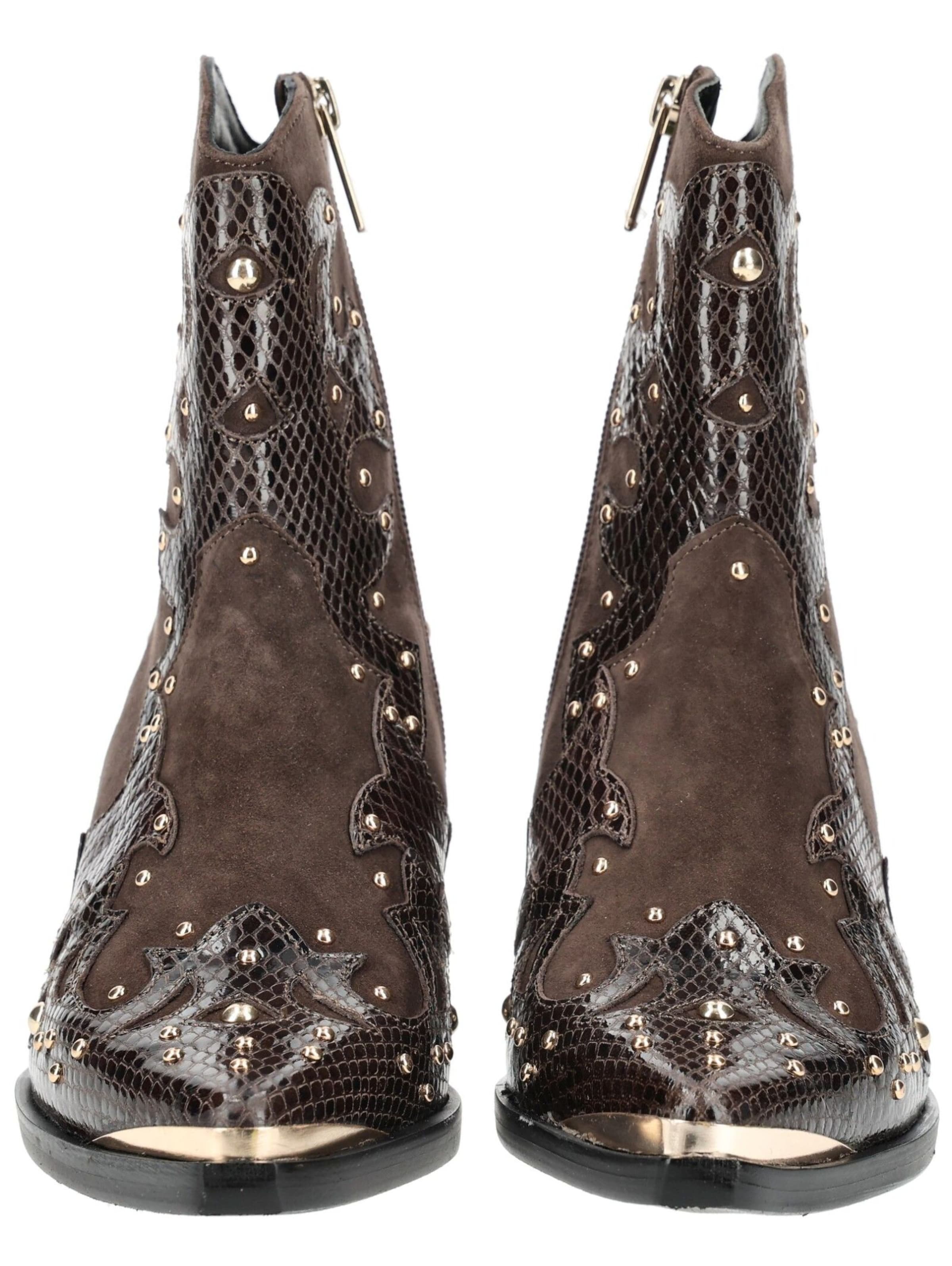 Bottes de cowboy LAZAMANI en marron : devant