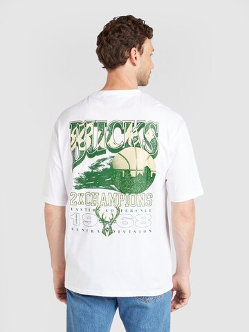 NEW ERA Shirt 'NBA CHAMPIONSHIP' in Wit: voorkant