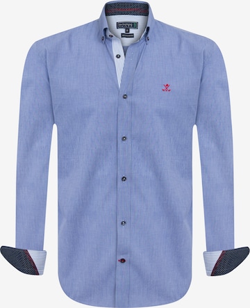 Coupe regular Chemise 'Luce' Sir Raymond Tailor en bleu : devant