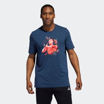 T-Shirt fonctionnel 'Dame' ADIDAS PERFORMANCE en bleu : devant