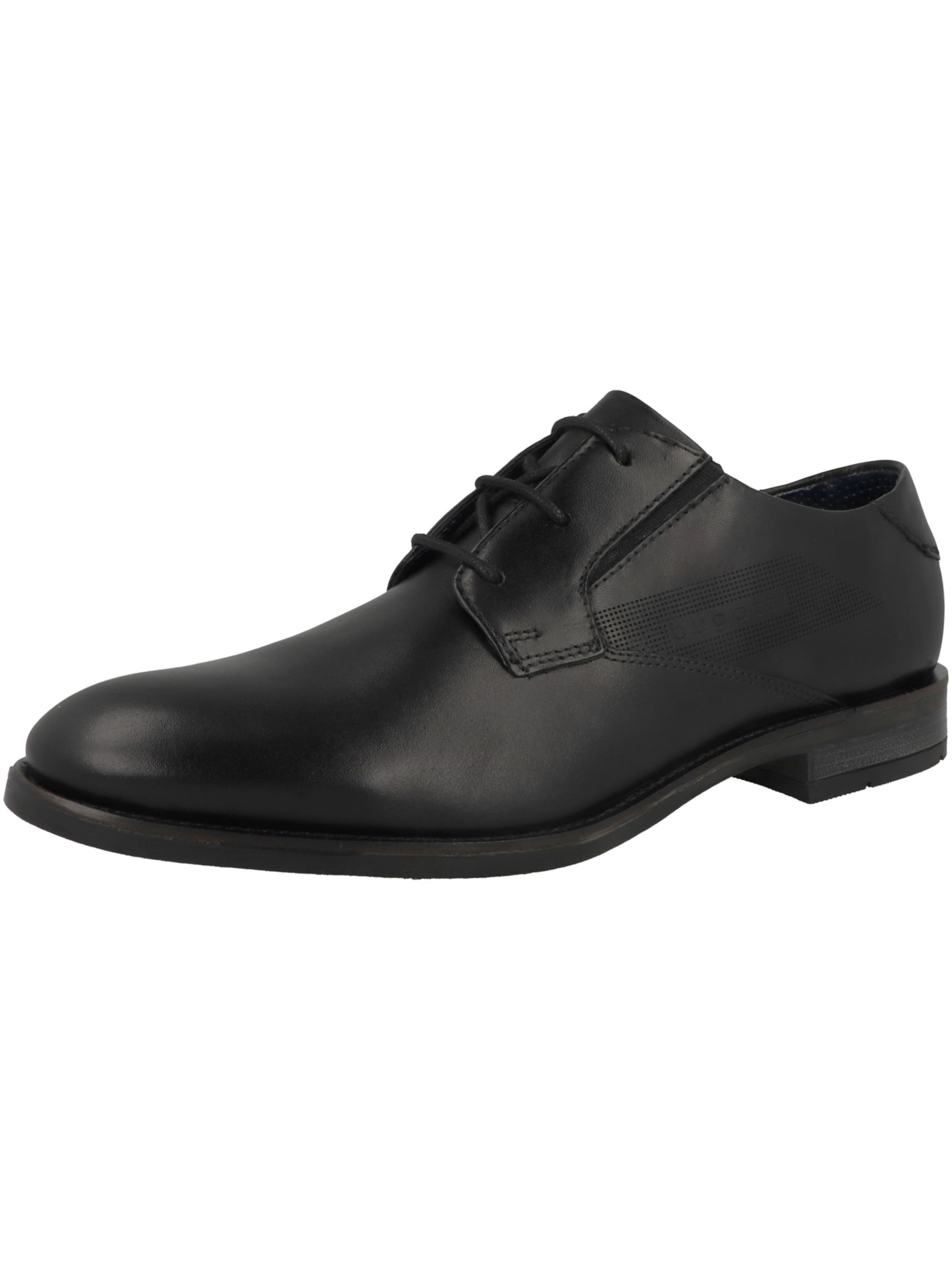 Scarpa stringata di bugatti in nero: frontale